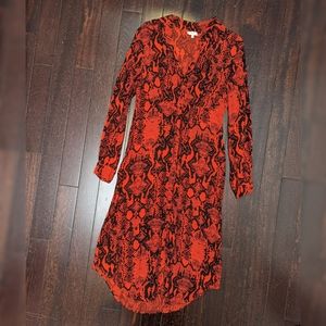 GHOST LONDON Vintage Snake Shirt Dress